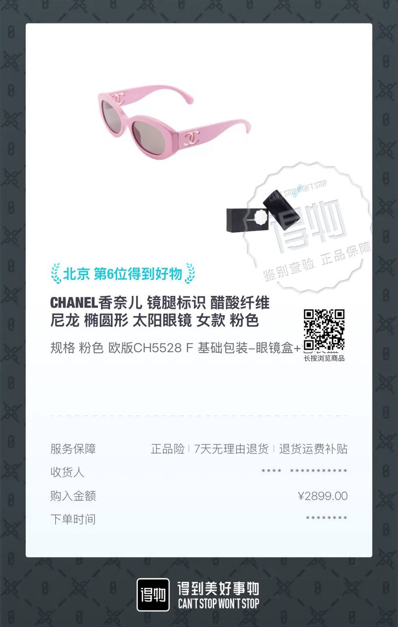 CHANEL CH5528 F Oval Sunglasses Pink